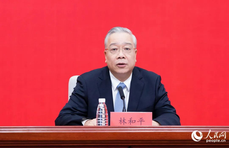 福建省委教育工委書記，省教育廳黨組書記、廳長林和平。楊俊杰攝