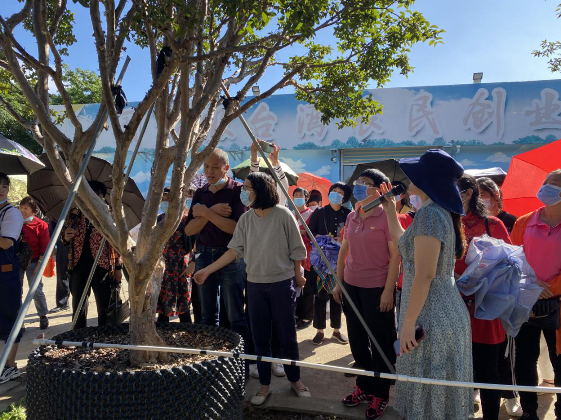莆田市女科技特派員、助理農(nóng)藝師蔡云英赴全國巾幗示范基地——莆田臺創(chuàng)農(nóng)業(yè)綜合開發(fā)有限公司基地宣講黨的二十大精神，并針對冬季果園管理注意事項答疑解惑。莆田市婦聯(lián)供圖