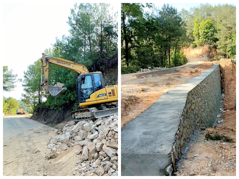 龍巖市上杭縣南陽(yáng)鎮(zhèn)村道拓寬。南陽(yáng)鎮(zhèn)交管站供圖