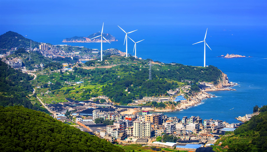 福州派江吻海，山水相依。陳昌榮攝