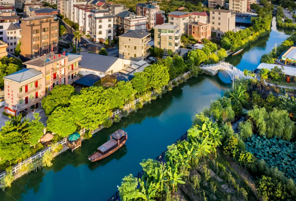 長安河水清岸綠。營前街道長安村供圖