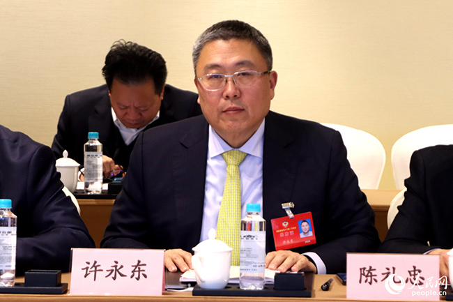 福建省政協委員、福建省新階聯會長許永東。人民網記者 林盈攝