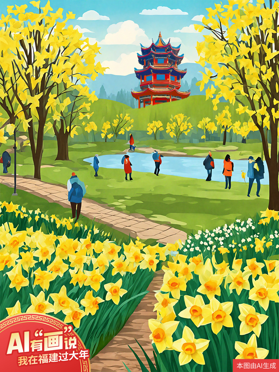 比如，在漳州聞聞水仙花