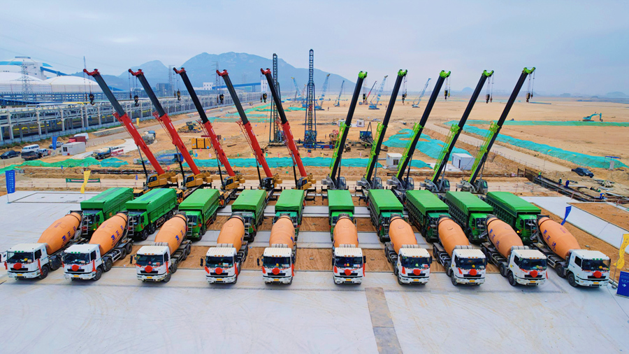 中沙古雷乙烯項(xiàng)目建設(shè)現(xiàn)場。古雷開發(fā)區(qū)新聞中心供圖