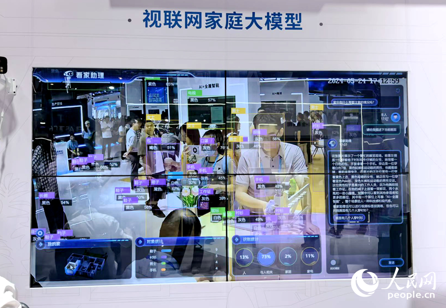 視聯(lián)網(wǎng)家庭大模型。人民網(wǎng)記者 林曉麗攝