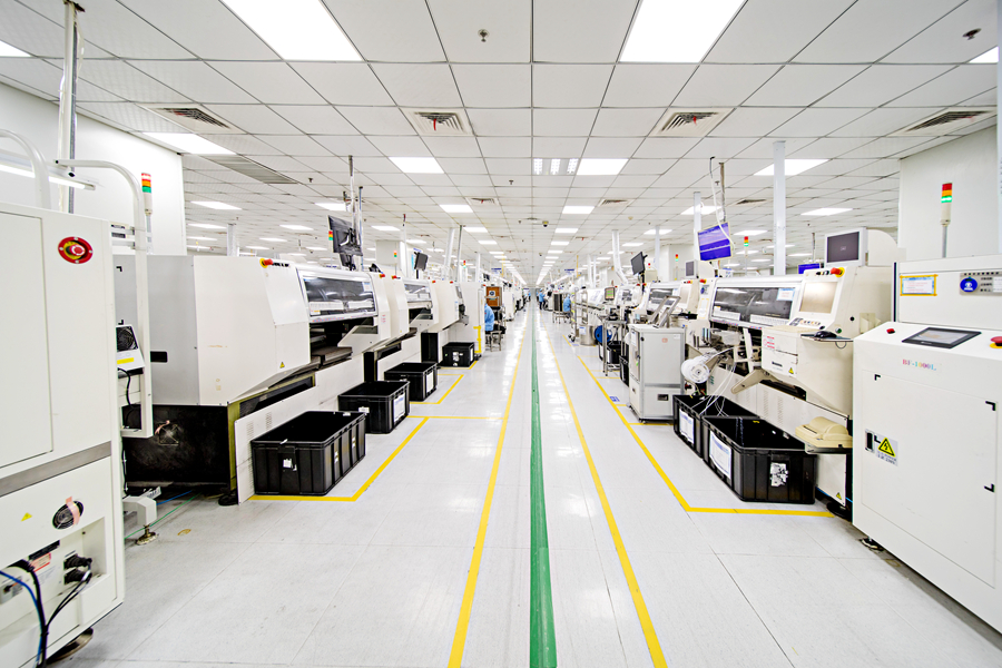 全流程智能制造系統(tǒng)生產(chǎn)線。星網(wǎng)銳捷供圖