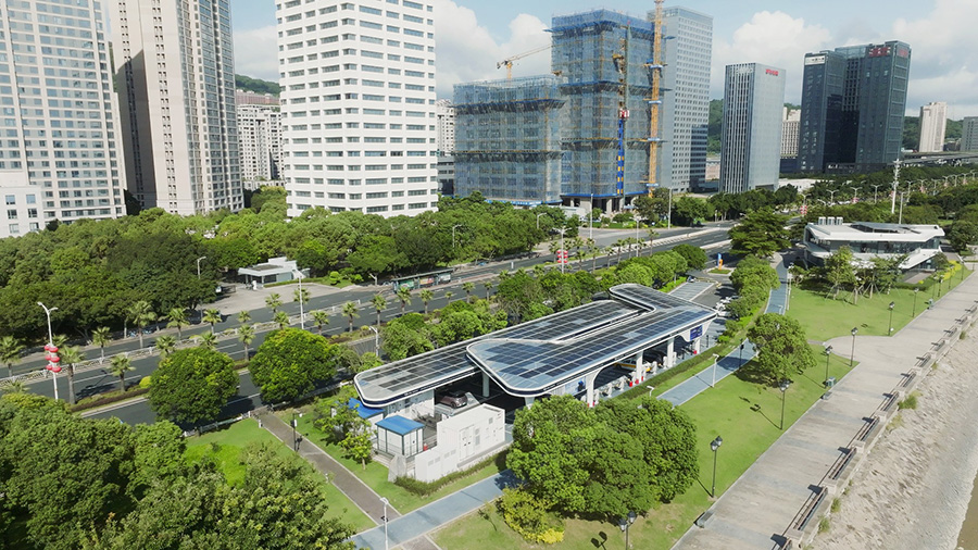 “光儲充檢”智能充電站。受訪者供圖