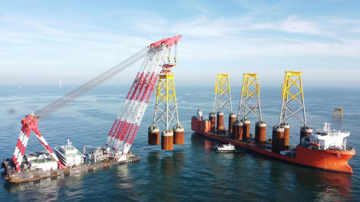 長樂外海ABC區(qū)1100MW海上風(fēng)電場工程。福建永福電力設(shè)計(jì)股份有限公司供圖