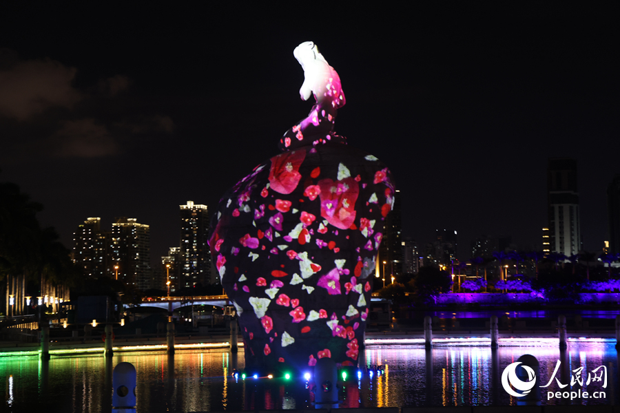 熱情似火的“市花”三角梅。人民網(wǎng)記者 陳博攝