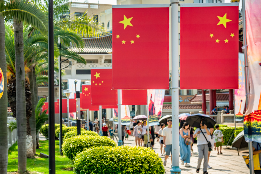 廈門市集美區(qū)鰲園景區(qū)紅紅火火。陳瑞坤攝