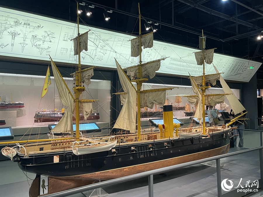 中國(guó)船政文化博物館內(nèi)模型。人民網(wǎng) 謝星宇攝