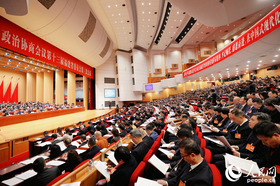 福建省政協(xié)十三屆三次會議在福州開幕。人民網(wǎng) 李唯一攝