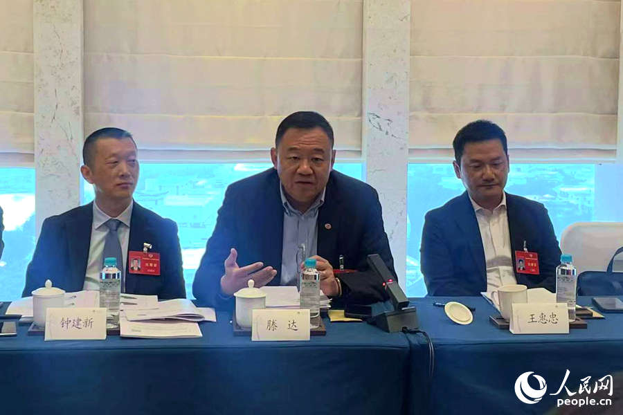 福建省政協(xié)委員，國(guó)投智能（廈門(mén)）信息股份有限公司董事長(zhǎng)滕達(dá)。人民網(wǎng)記者 林盈攝