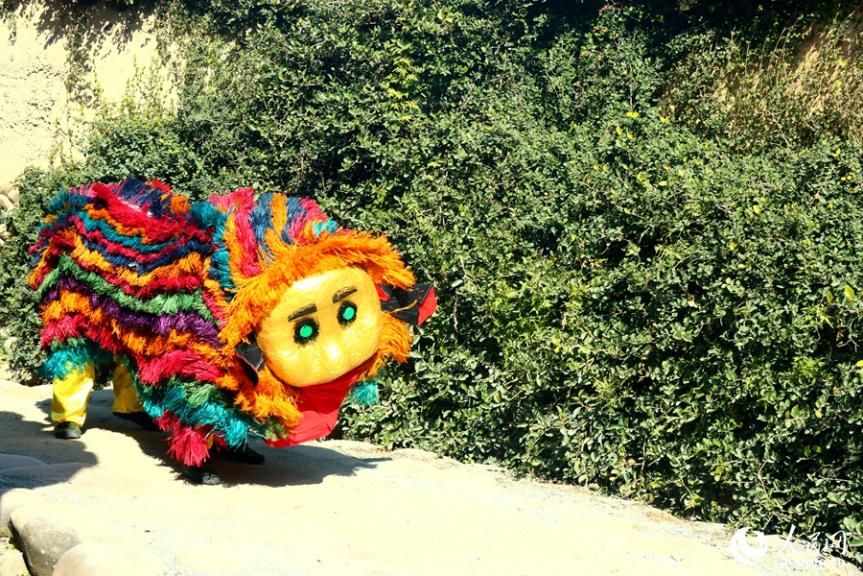 嵩口非遺肥獅。人民網(wǎng)記者 陳藍(lán)燕攝