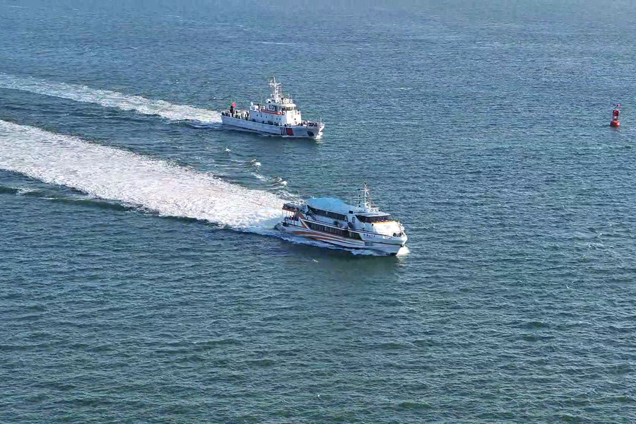 2025年春運期間，廈金“小三通”客運航線每日航次增加至24班。廈門海事局供圖