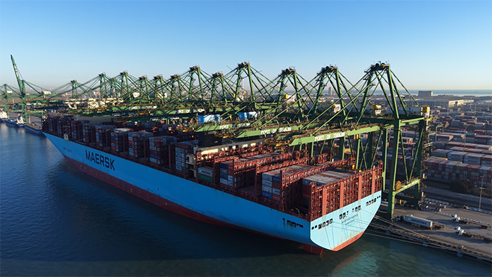 天津港太平洋國際集裝箱碼頭。天津港集團供圖