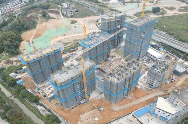 新店?yáng)|城中村改造項(xiàng)目安置房建設(shè)現(xiàn)場(chǎng)。福州市住建局供圖