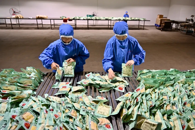 竹筍產(chǎn)品生產(chǎn)線。姜克紅攝