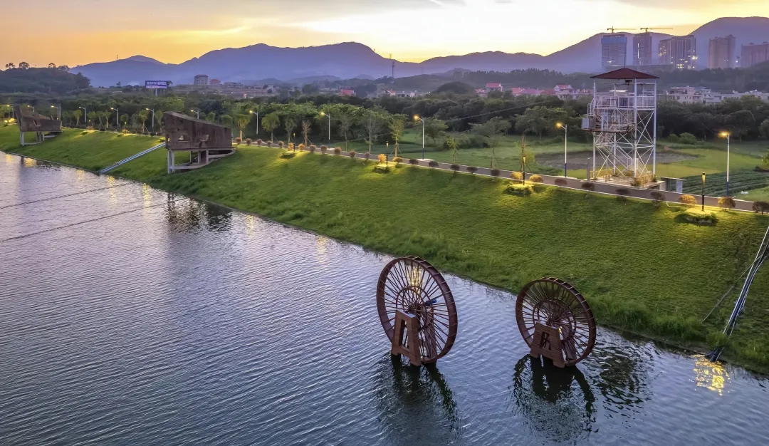 黃塘溪下茂段亮化提升，打造親水廊道