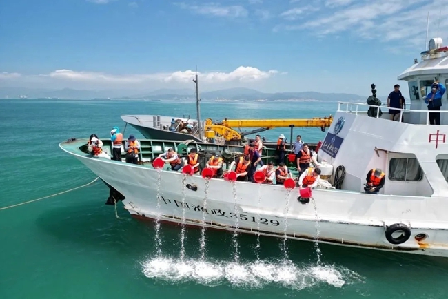 放流活動現(xiàn)場