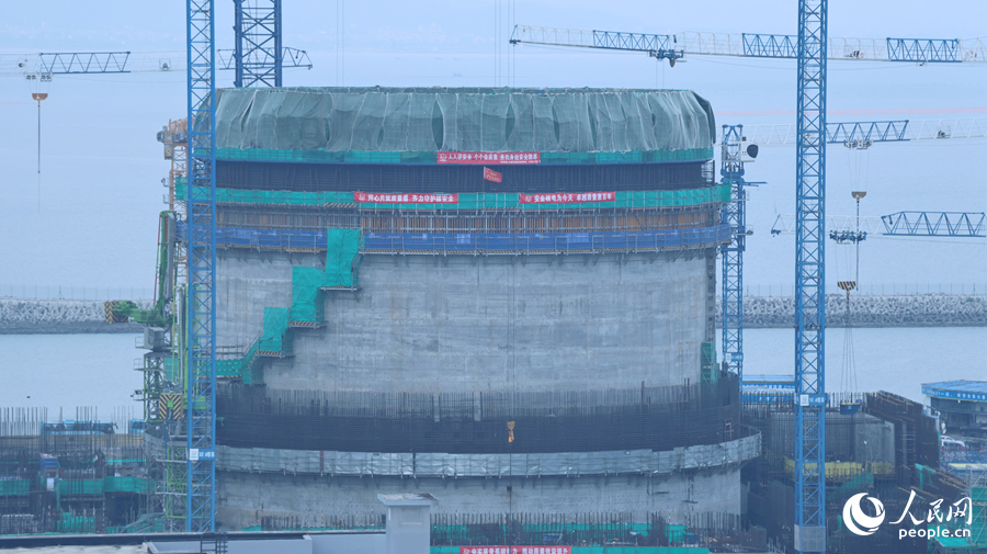建設(shè)中的漳州核電項目。人民網(wǎng) 李昌乾攝