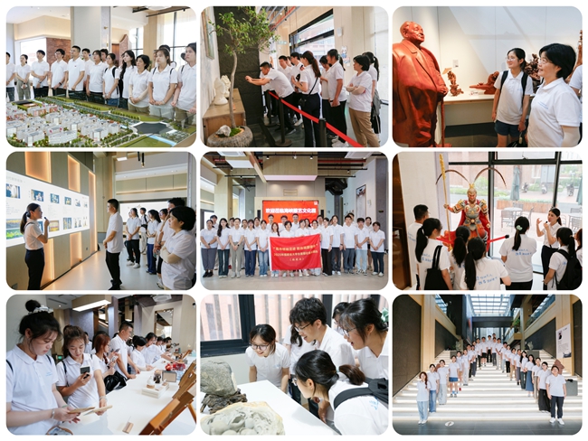 實(shí)踐隊(duì)隊(duì)員在泉州海峽雕藝文化園參觀