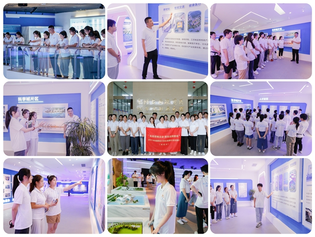 實(shí)踐隊(duì)隊(duì)員在泉州臺(tái)商投資區(qū)城市建設(shè)規(guī)劃館參觀