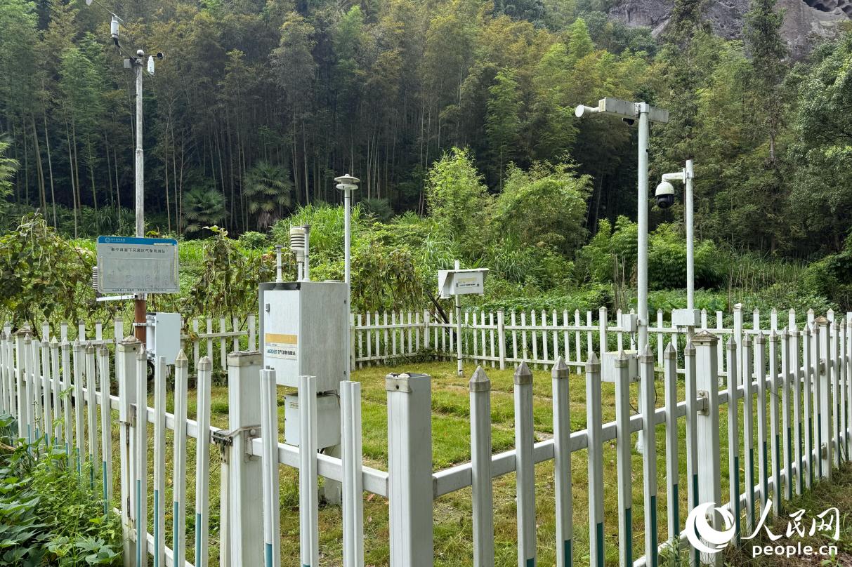 泰寧縣的空氣負氧離子觀測站。實習生 林翔攝