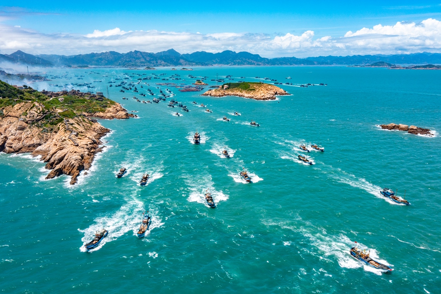 福州連江開漁。楊柳州攝