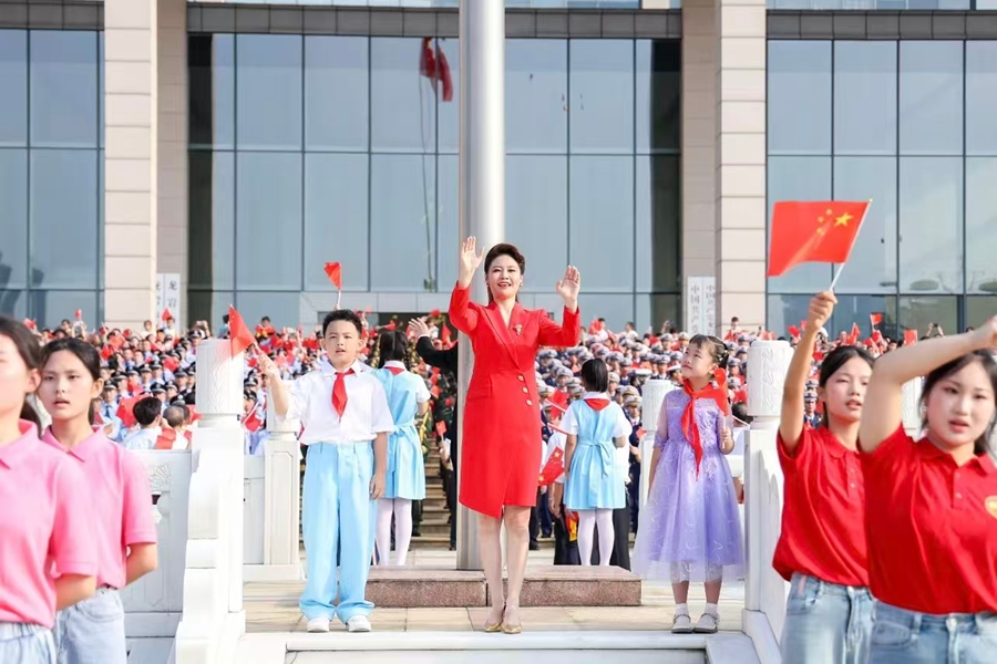 升旗儀式現(xiàn)場(chǎng)