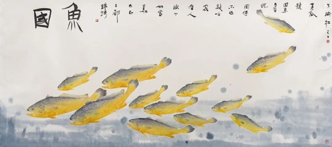 魚(yú)拓作品