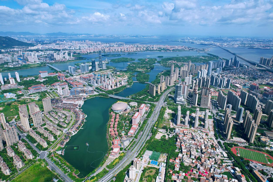 治理后的九天湖。廖寶源攝