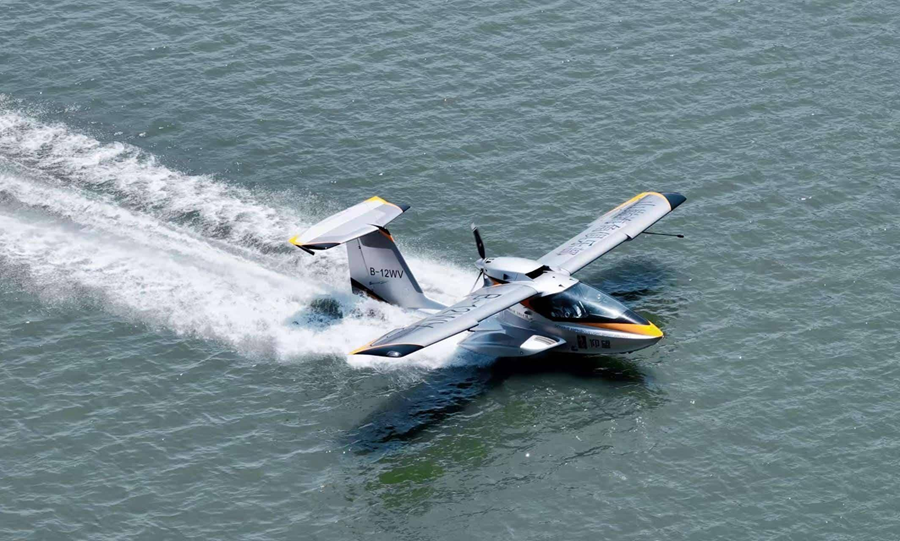 羅源縣首條水上起飛的低空航線正式啟航。福州市水利局供圖